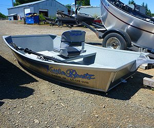 Small Aluminum Fishing Boat - White Water Prams made by Koffler Boats, Inc.  (541) 688-6093