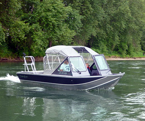 Small Aluminum Fishing Boat - White Water Prams made by Koffler Boats, Inc.  (541) 688-6093